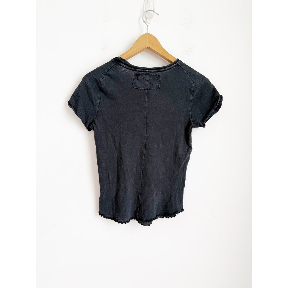 Free People NWOT Be My Baby Tee Washed Black Small - Picture 4 of 5